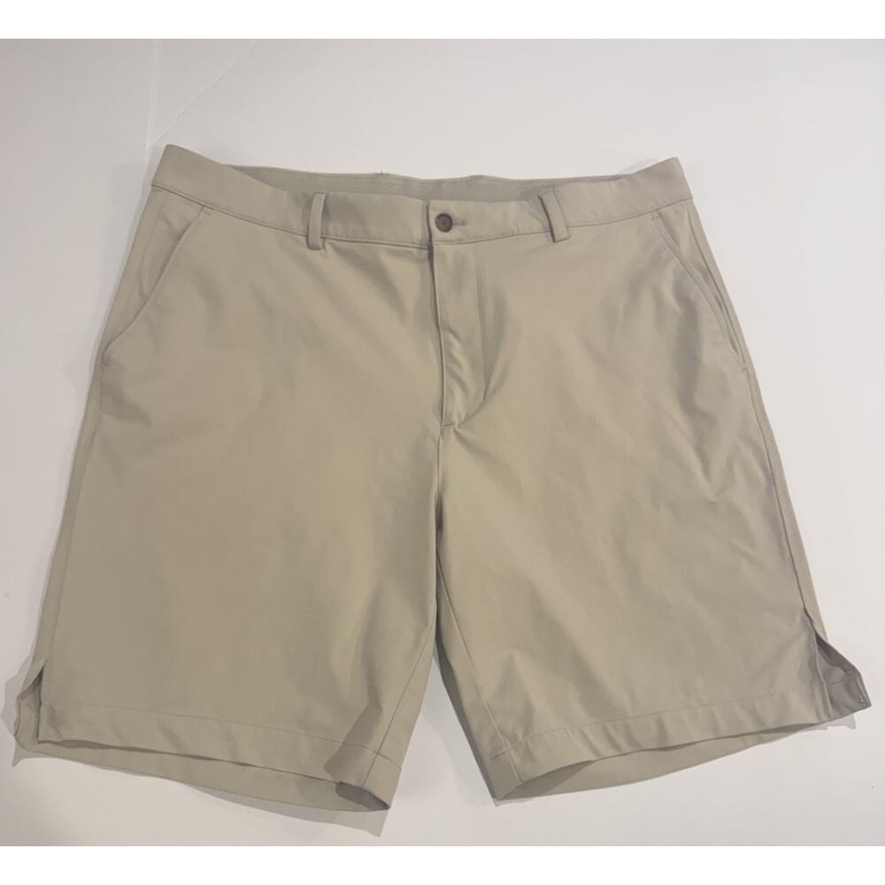 Greg Norman Golf Shorts Mens 38 Khaki Performance Lightweight Flat Front